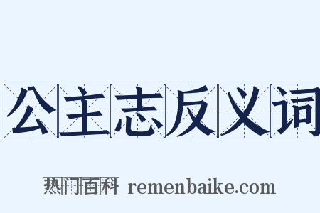 公主志反义词是什么意思的图片